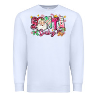 White pink santa baby christmas Premium Sweatshirt - Zillion Design Studio