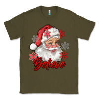 Army Green santa believe Classic Tee - RanaPortraitStore