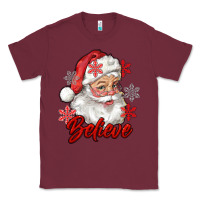 Burgundy santa believe Classic Tee - RanaPortraitStore