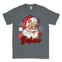 Charcoal Heather santa believe Classic Tee - RanaPortraitStore