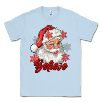 Dusty Blue santa believe Classic Tee - RanaPortraitStore