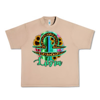 Burro Libra Zodiac Sign Sunflower Leopard Serape Urban Heavy Tee - RanaPortraitStore
