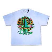 Grape Ice Libra Zodiac Sign Sunflower Leopard Serape Urban Heavy Tee - RanaPortraitStore