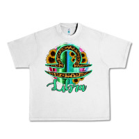Lunar Rock Libra Zodiac Sign Sunflower Leopard Serape Urban Heavy Tee - RanaPortraitStore