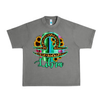 Tornado Libra Zodiac Sign Sunflower Leopard Serape Urban Heavy Tee - RanaPortraitStore