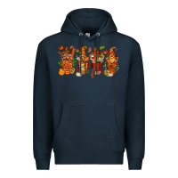 Navy thanksgiving coffee cups with gnomes bbs Premium Hoodie - BundleAndBundleShop