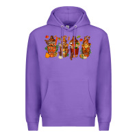 Purple thanksgiving coffee cups with gnomes bbs Premium Hoodie - BundleAndBundleShop