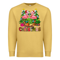 Antique Gold merry christmas flamingo Premium Sweatshirt - Zillion Design Studio