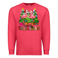 Cardinal merry christmas flamingo Premium Sweatshirt - Zillion Design Studio