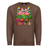 Chestnut merry christmas flamingo Premium Sweatshirt - Zillion Design Studio