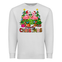 Dove Grey merry christmas flamingo Premium Sweatshirt - Zillion Design Studio