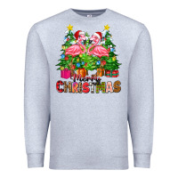 Merry Christmas Flamingo Premium Sweatshirt | Teevron