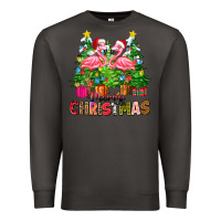 Smoke merry christmas flamingo Premium Sweatshirt - Zillion Design Studio