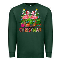 Sports Green merry christmas flamingo Premium Sweatshirt - Zillion Design Studio
