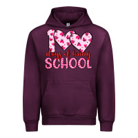 Mauve Wine 100 days of loving school Urban Hoodie - Artiststas