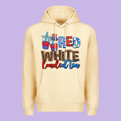 Red Whıte Loaded Tea Premium Hoodie Designed By Adodesignshop