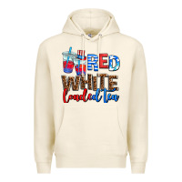 Tofu red whıte loaded tea Premium Hoodie - AdoDesignShop