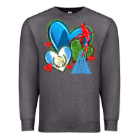 Charcoal Heather guatemala hearts Premium Sweatshirt - texasbilliewilder