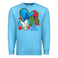 Ocean Blue guatemala hearts Premium Sweatshirt - texasbilliewilder