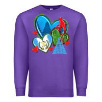 Purple guatemala hearts Premium Sweatshirt - texasbilliewilder