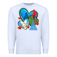 White guatemala hearts Premium Sweatshirt - texasbilliewilder
