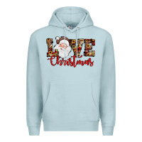 Blue Mist Love Christmas Santa Premium Hoodie - JahusDesignShop