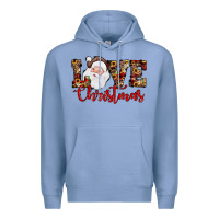 Colony Blue Love Christmas Santa Premium Hoodie - JahusDesignShop