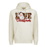 Oatmeal Heather Love Christmas Santa Premium Hoodie - JahusDesignShop