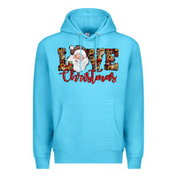 Ocean Blue Love Christmas Santa Premium Hoodie - JahusDesignShop