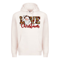 Pale Pink Love Christmas Santa Premium Hoodie - JahusDesignShop