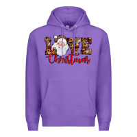 Purple Love Christmas Santa Premium Hoodie - JahusDesignShop