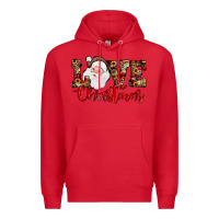 Red Love Christmas Santa Premium Hoodie - JahusDesignShop