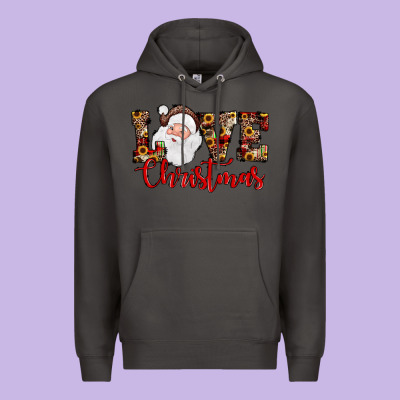 Love Christmas Santa Premium Hoodie Designed By Jahusdesignshop