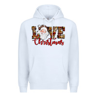 White Love Christmas Santa Premium Hoodie - JahusDesignShop