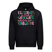 Black floral i am street so look both ways before you cr Urban Hoodie - AdoDesignShop