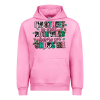 Fuchsia Pink floral i am street so look both ways before you cr Urban Hoodie - AdoDesignShop