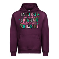 Mauve Wine floral i am street so look both ways before you cr Urban Hoodie - AdoDesignShop