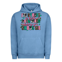 Pigment Pebble Blue floral i am street so look both ways before you cr Urban Hoodie - AdoDesignShop