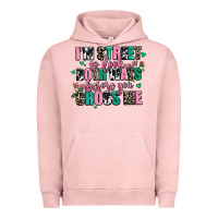 Pigment Salmon floral i am street so look both ways before you cr Urban Hoodie - AdoDesignShop
