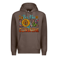 Coffee for the love of sunshine sunflower our lady of guadalupe Premium Hoodie - JahusDesignShop