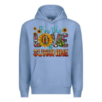 Colony Blue for the love of sunshine sunflower our lady of guadalupe Premium Hoodie - JahusDesignShop