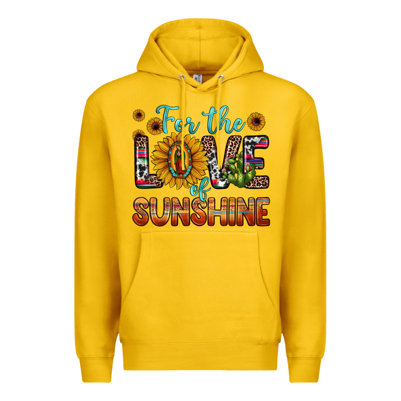 For The Love Of Sunshine Sunflower Our Lady Of Guadalupe Premium Hoodie by JahusDesignShop | Teevron