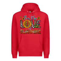 Red for the love of sunshine sunflower our lady of guadalupe Premium Hoodie - JahusDesignShop