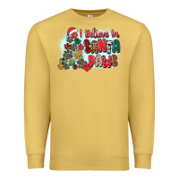 Antique Gold i believe in santa paws Premium Sweatshirt - Zillion Design Studio