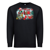 Black i believe in santa paws Premium Sweatshirt - Zillion Design Studio