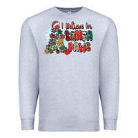 Heather Grey i believe in santa paws Premium Sweatshirt - Zillion Design Studio
