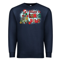 Navy i believe in santa paws Premium Sweatshirt - Zillion Design Studio