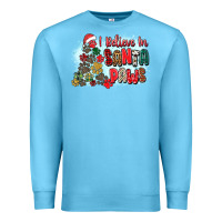 Ocean Blue i believe in santa paws Premium Sweatshirt - Zillion Design Studio
