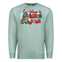 Seafoam i believe in santa paws Premium Sweatshirt - Zillion Design Studio