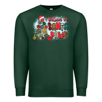 Sports Green i believe in santa paws Premium Sweatshirt - Zillion Design Studio